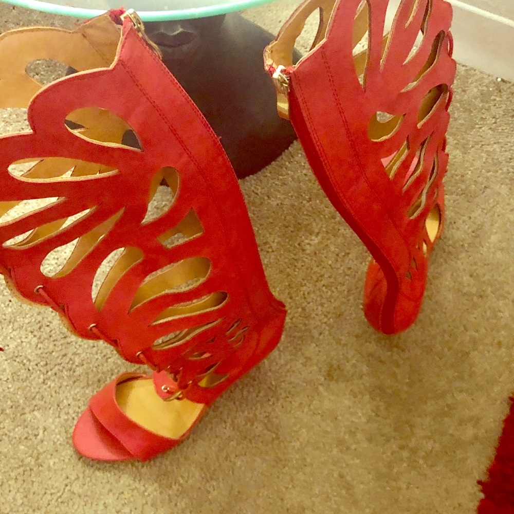 Butterfly gladiator sandals rust color Sz 9 new